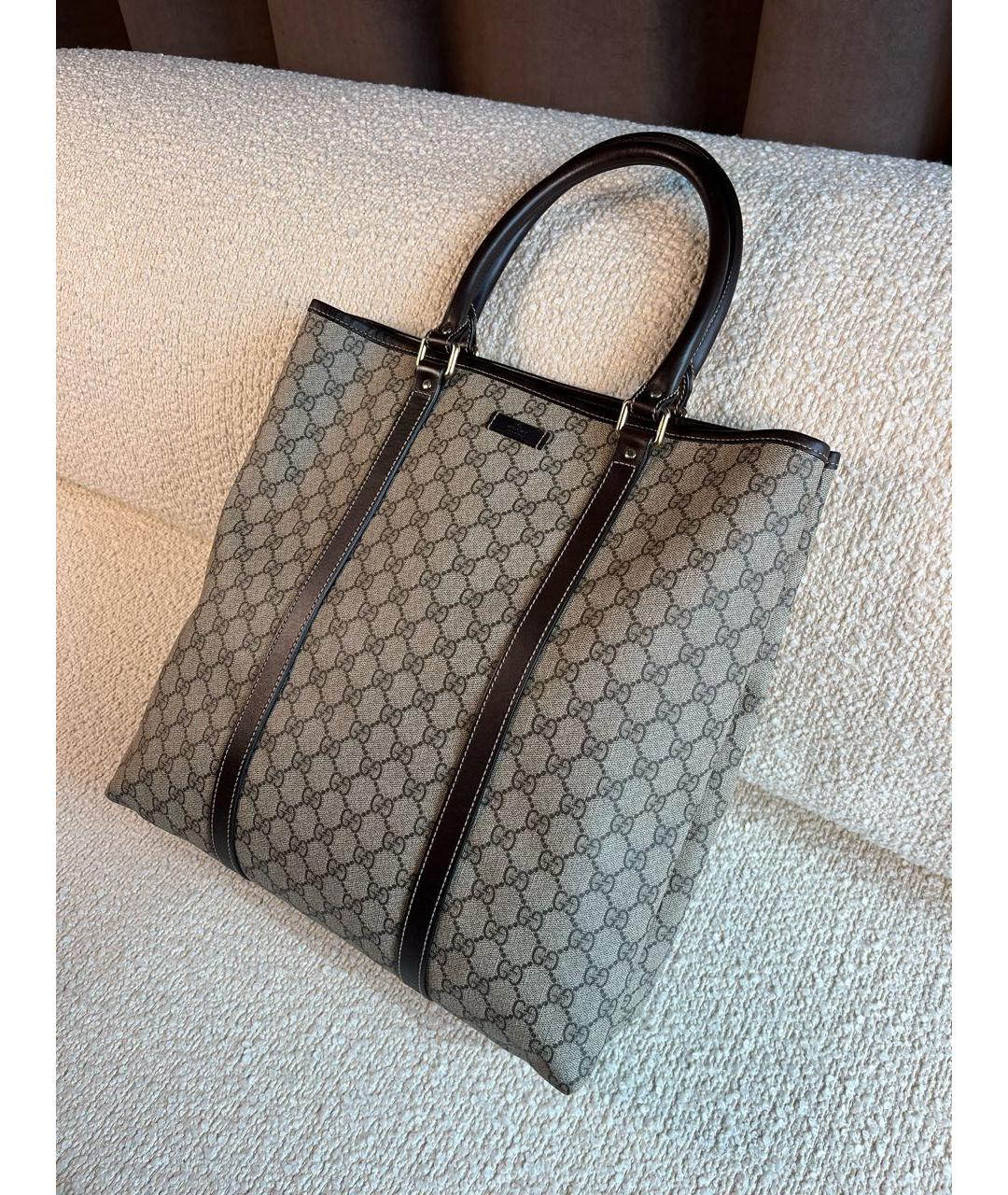 GUCCI Бежевая сумка тоут, фото 5