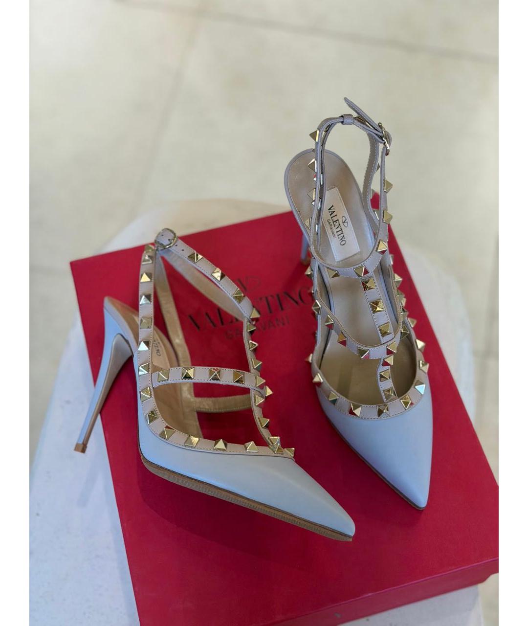 VALENTINO Голубые кожаные туфли, фото 3