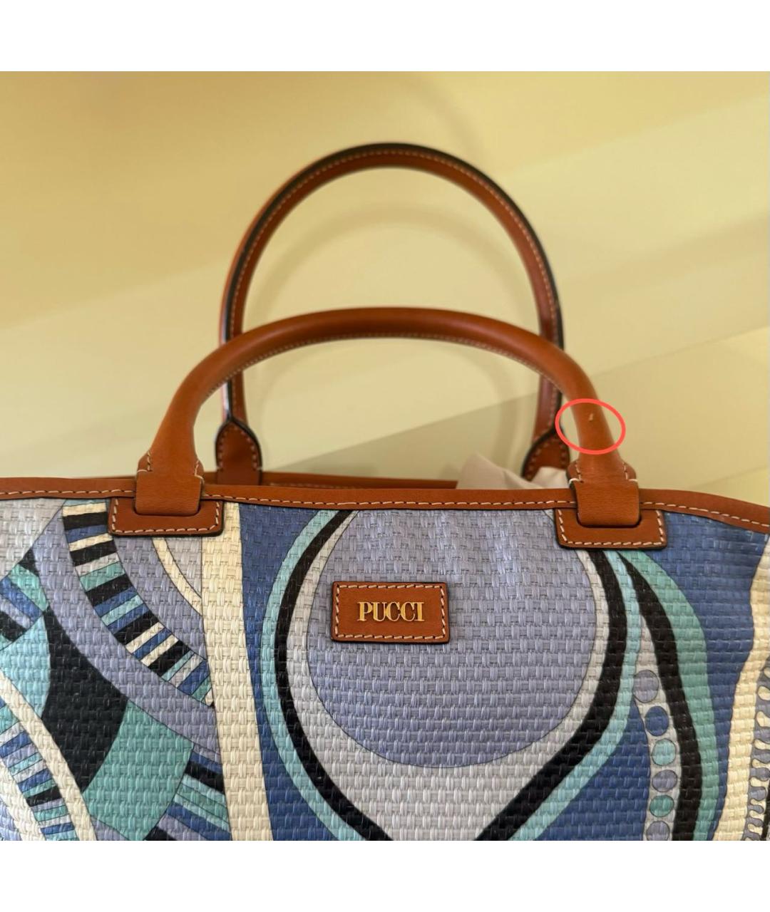 EMILIO PUCCI Синяя сумка тоут, фото 8