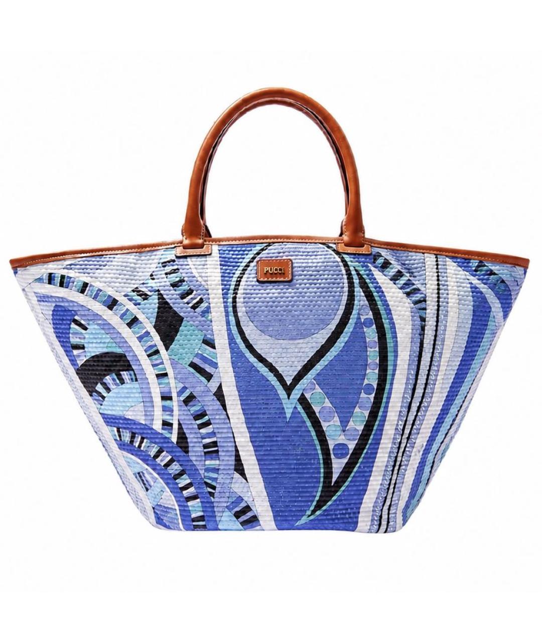 EMILIO PUCCI Синяя сумка тоут, фото 9