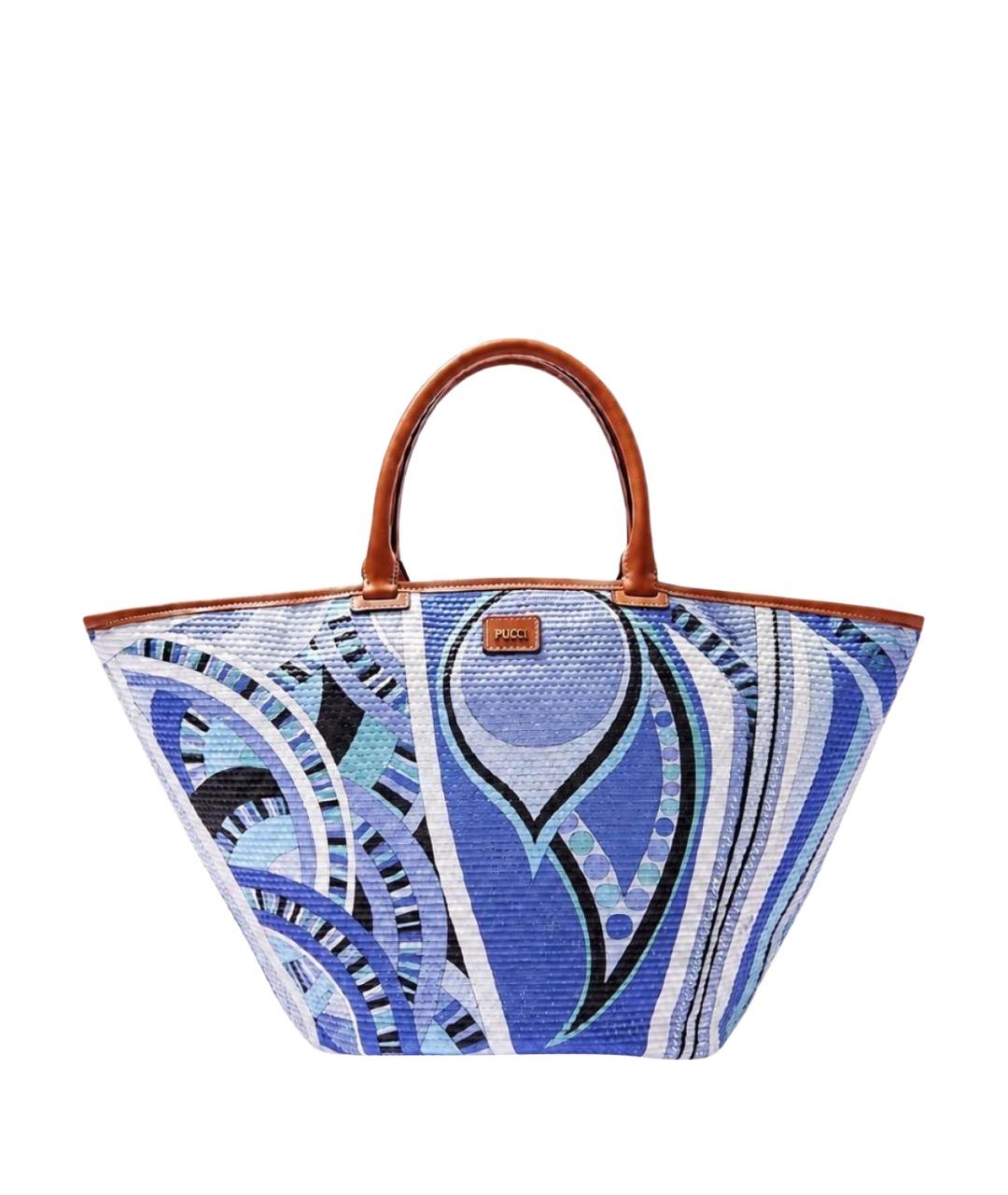 EMILIO PUCCI Синяя сумка тоут, фото 1