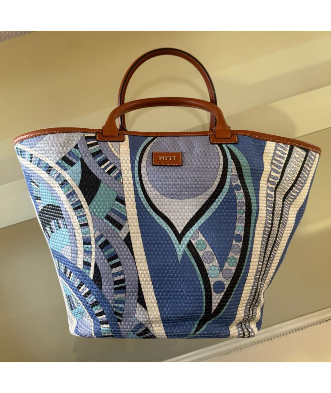 EMILIO PUCCI Синяя сумка тоут, фото 3