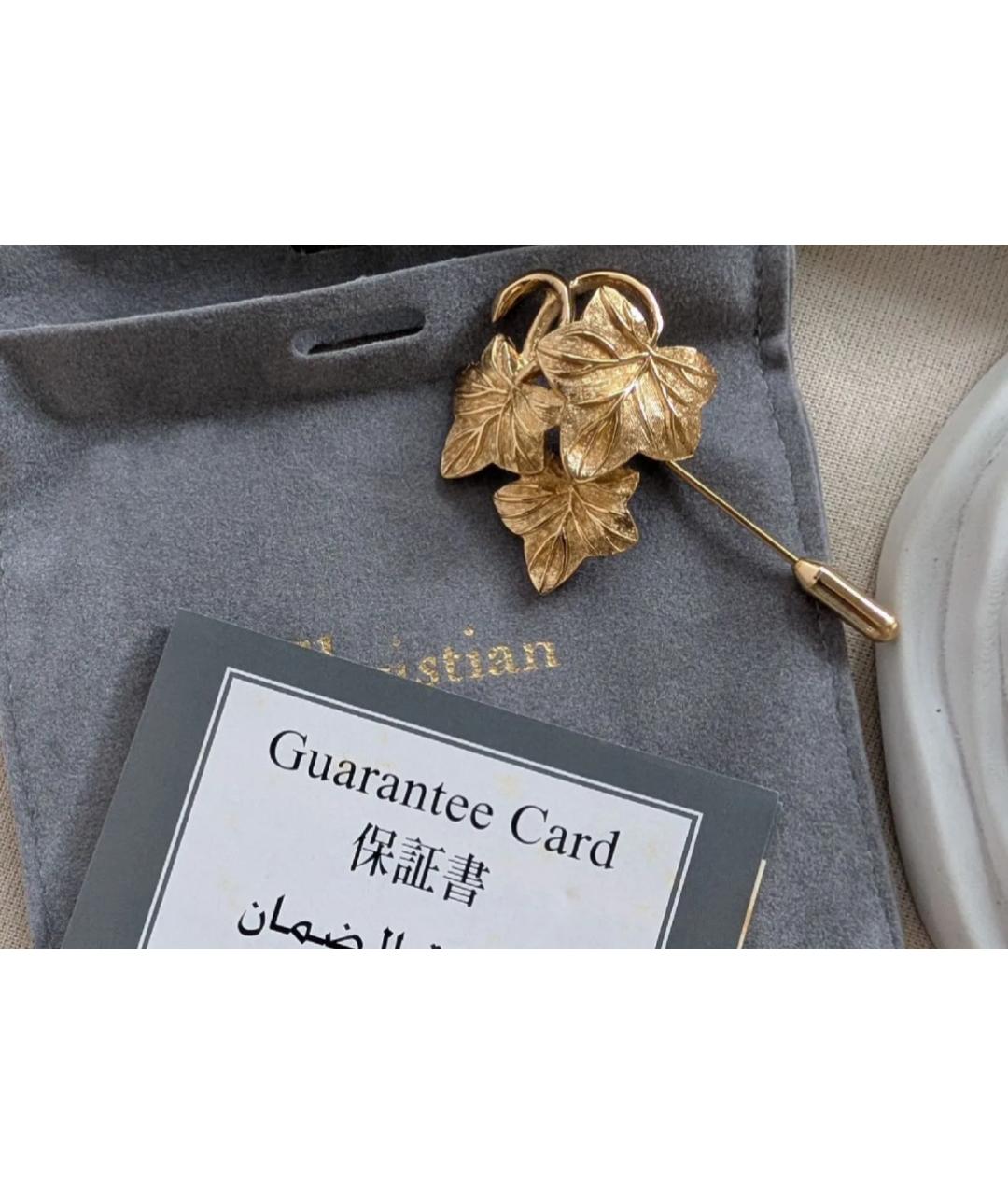 CHRISTIAN DIOR Золотая позолоченная булавка / брошь, фото 5