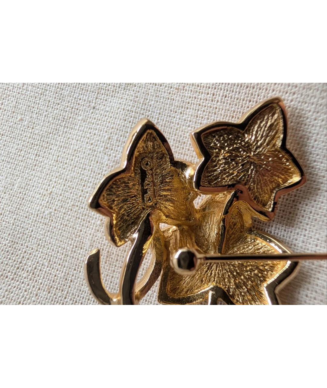 CHRISTIAN DIOR Золотая позолоченная булавка / брошь, фото 3