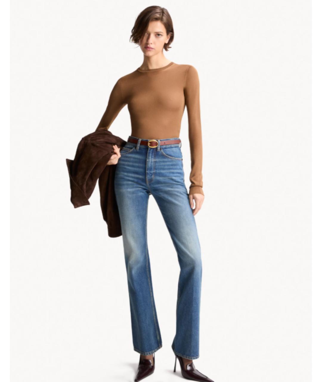 SAINT LAURENT Бордовые кожаные туфли, фото 2
