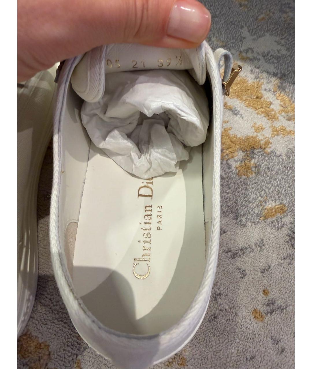 CHRISTIAN DIOR Белые текстильные кеды, фото 7