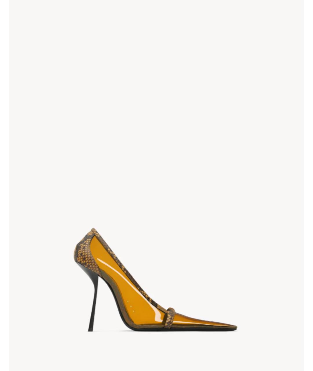 SAINT LAURENT Мульти синтетические туфли, фото 4