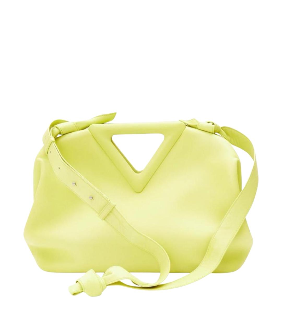 BOTTEGA VENETA Салатовая кожаная сумка с короткими ручками, фото 1