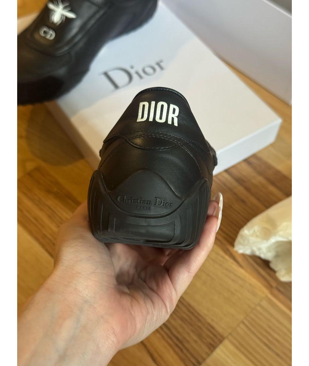 CHRISTIAN DIOR Черные кожаные кеды, фото 4