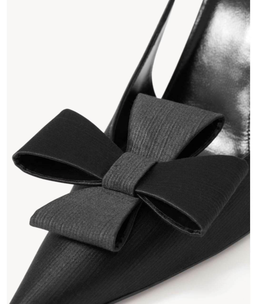 SAINT LAURENT Черные текстильные туфли, фото 4