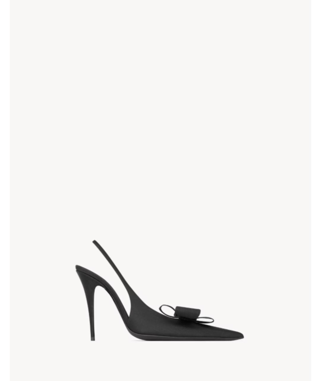 SAINT LAURENT Черные текстильные туфли, фото 5
