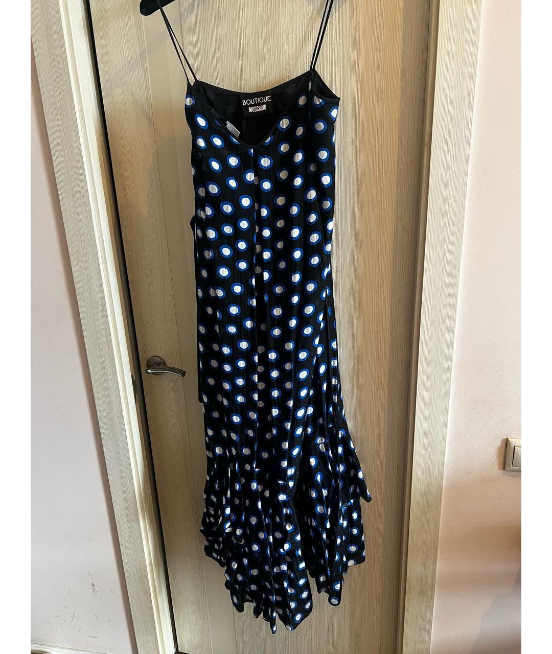 BOUTIQUE MOSCHINO Темно-синий хлопковый сарафан, фото 5
