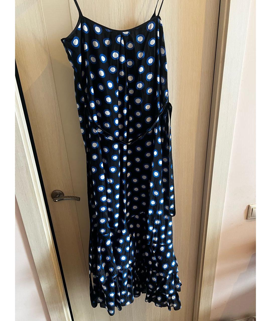 BOUTIQUE MOSCHINO Темно-синий хлопковый сарафан, фото 2