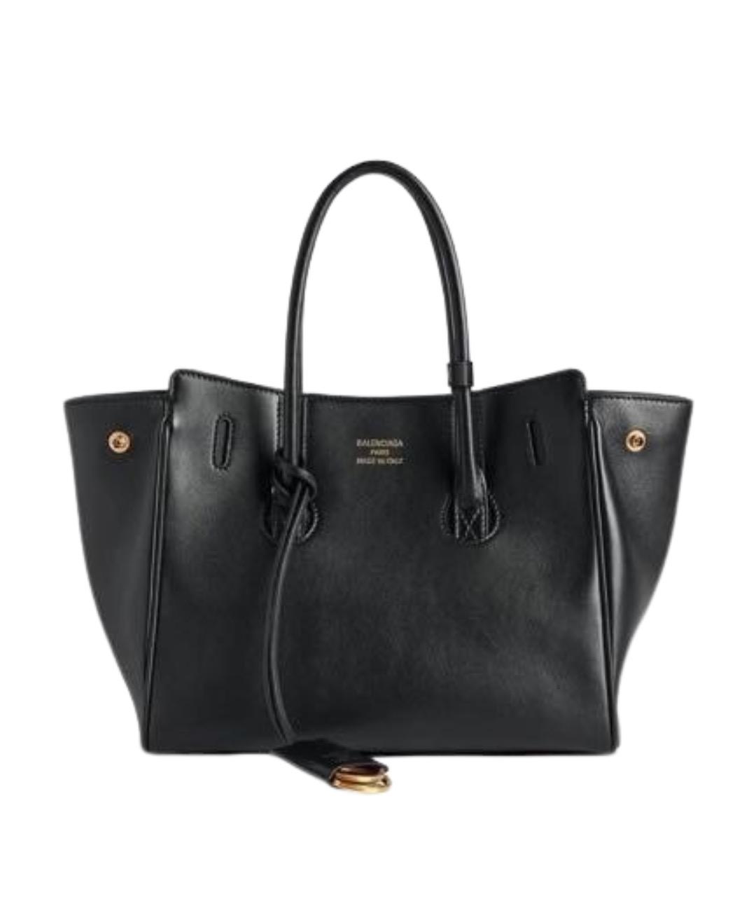 BALENCIAGA Черная кожаная сумка с короткими ручками, фото 1
