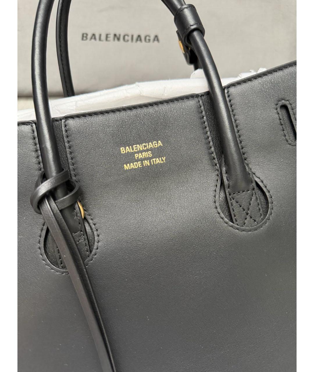 BALENCIAGA Черная кожаная сумка с короткими ручками, фото 8