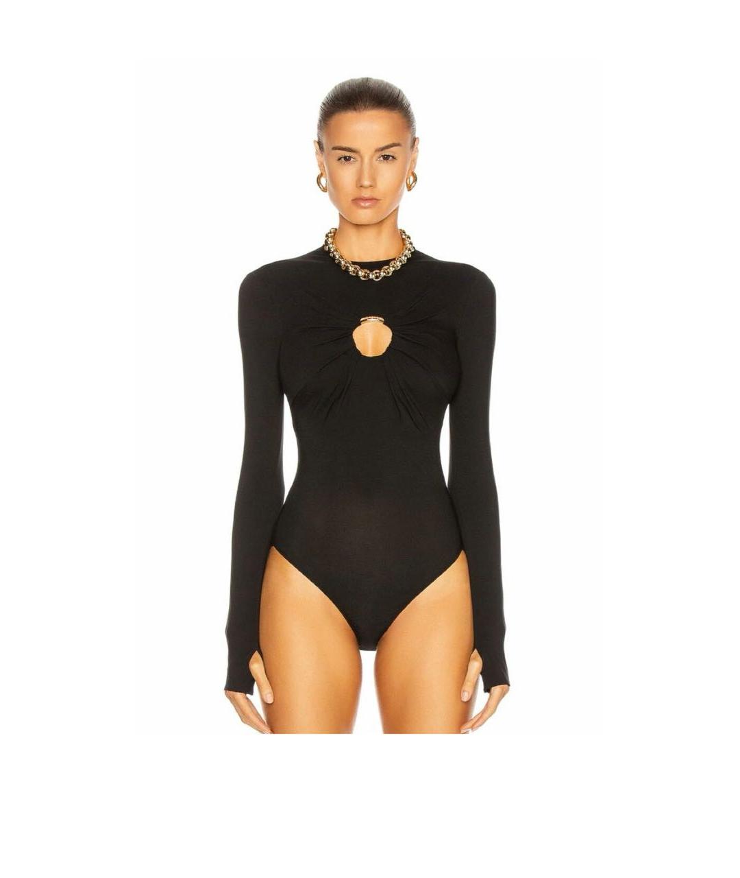 VERSACE Черное вискозное боди, фото 2