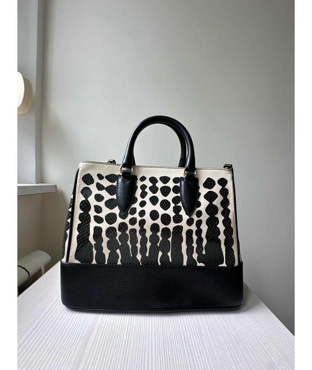 MAX MARA Черная кожаная сумка с короткими ручками, фото 3