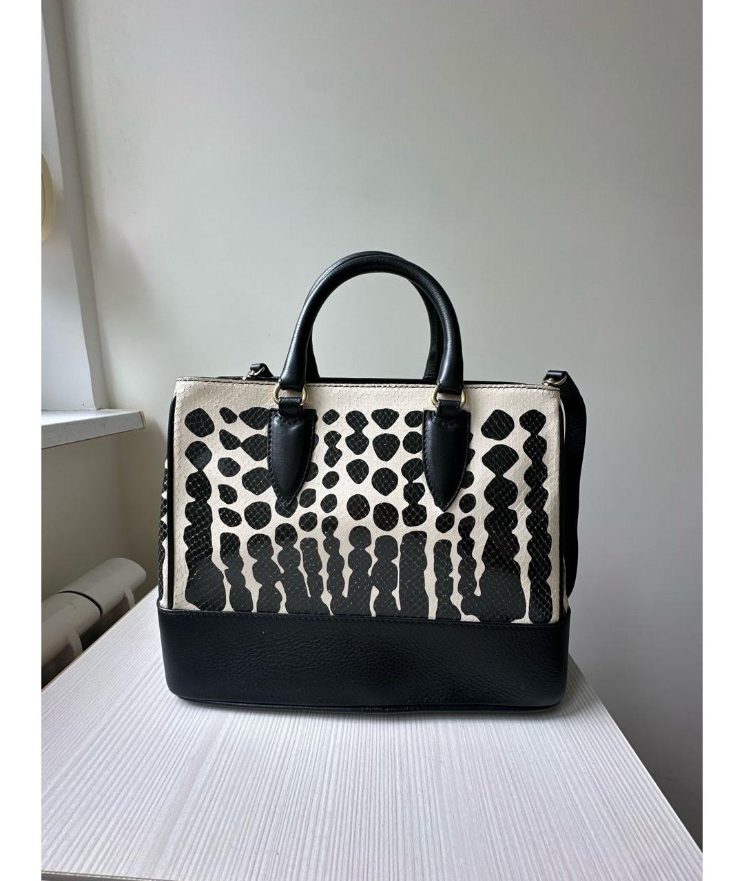MAX MARA Черная кожаная сумка с короткими ручками, фото 2