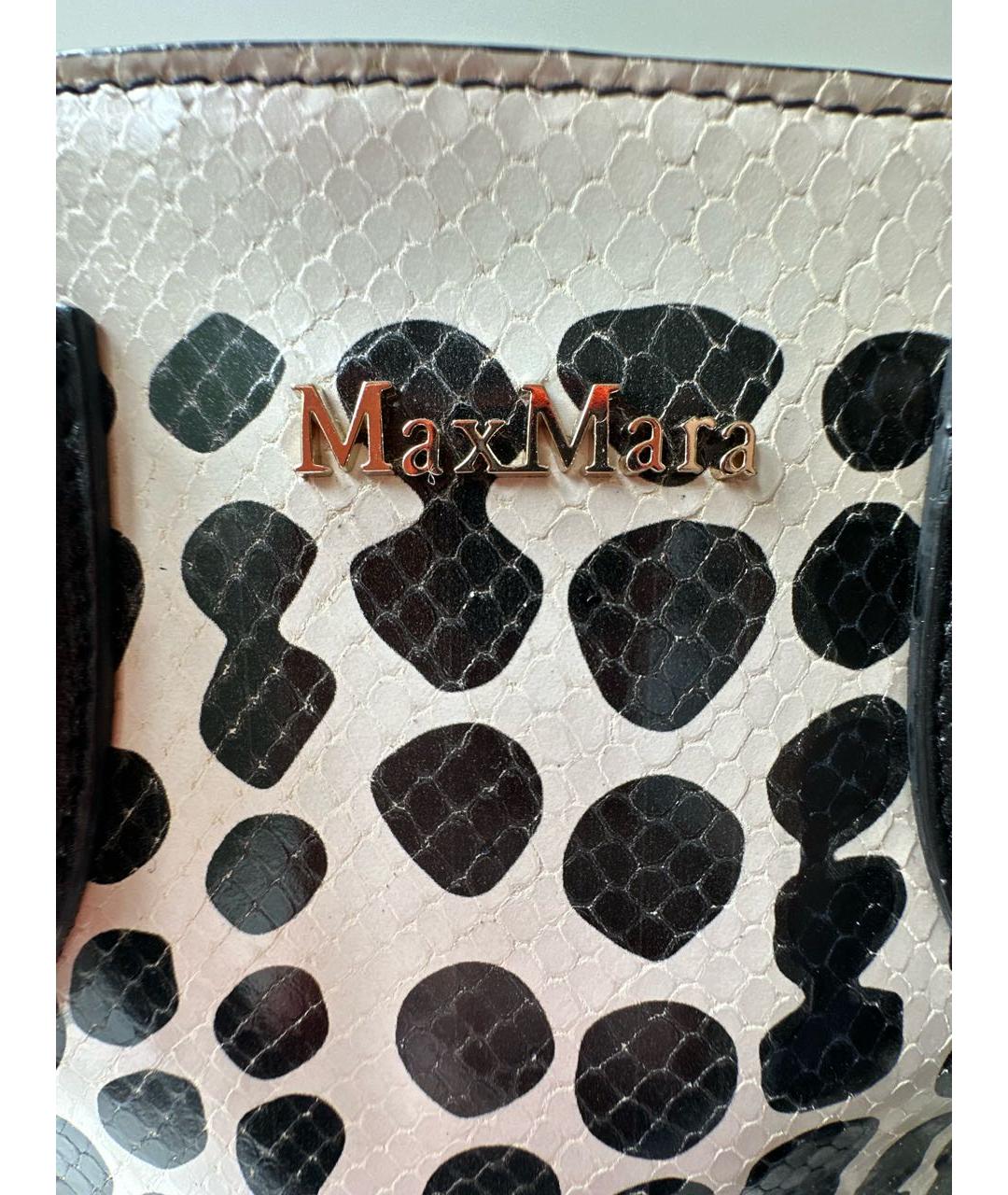 MAX MARA Черная кожаная сумка с короткими ручками, фото 7