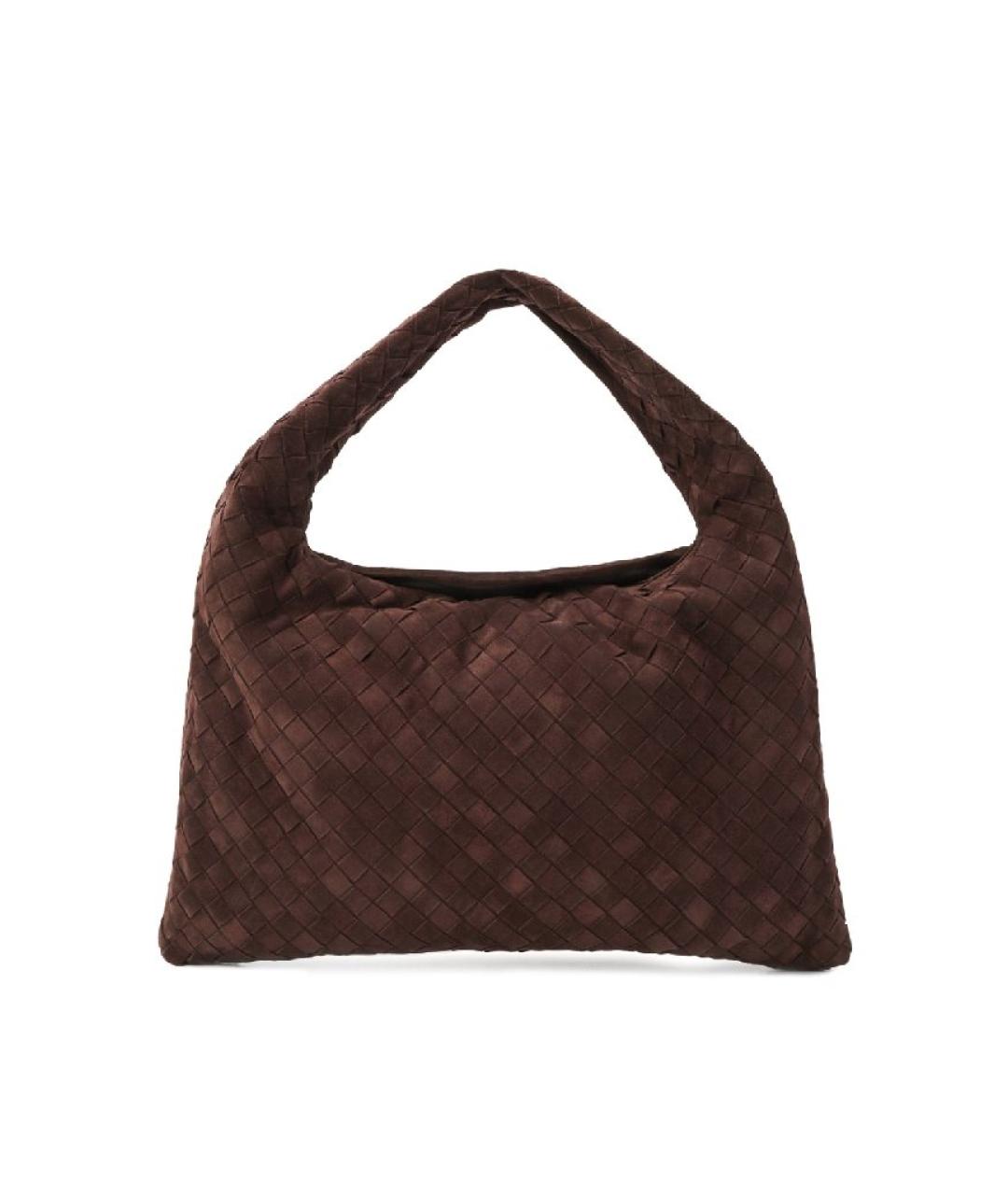 BOTTEGA VENETA Коричневая замшевая сумка тоут, фото 8