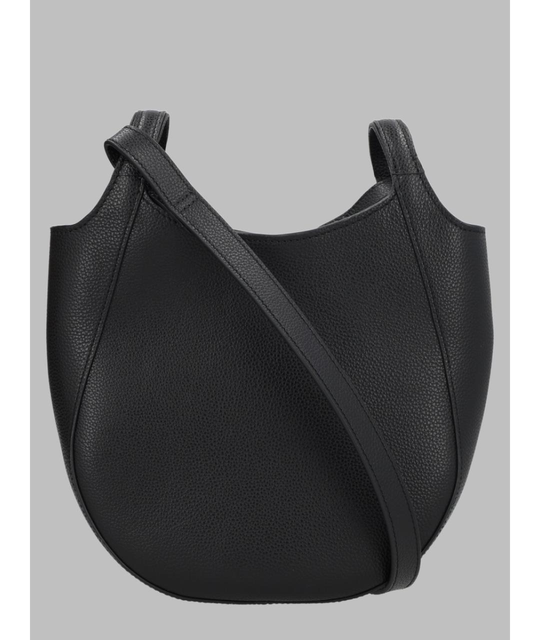 LONGCHAMP Черная кожаная сумка через плечо, фото 2