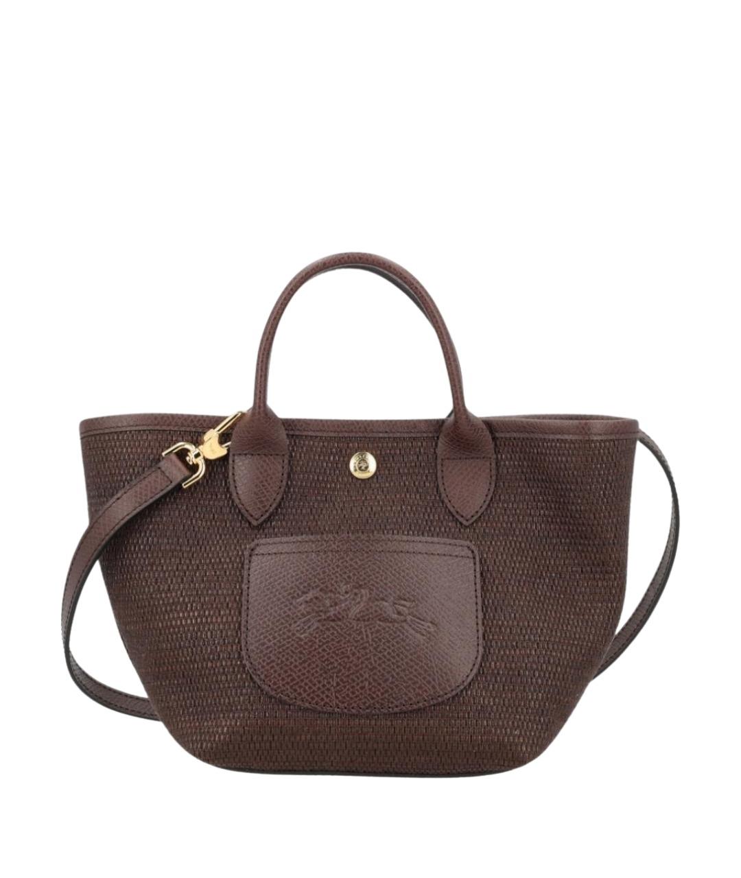 LONGCHAMP Коричневая канва сумка тоут, фото 1
