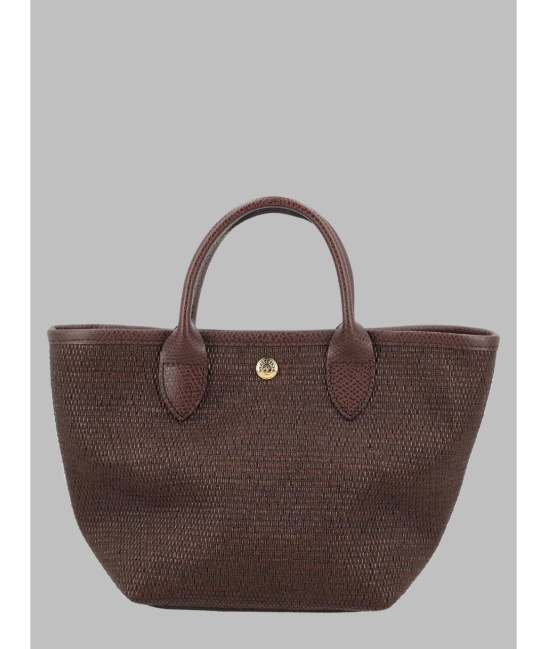 LONGCHAMP Коричневая канва сумка тоут, фото 2