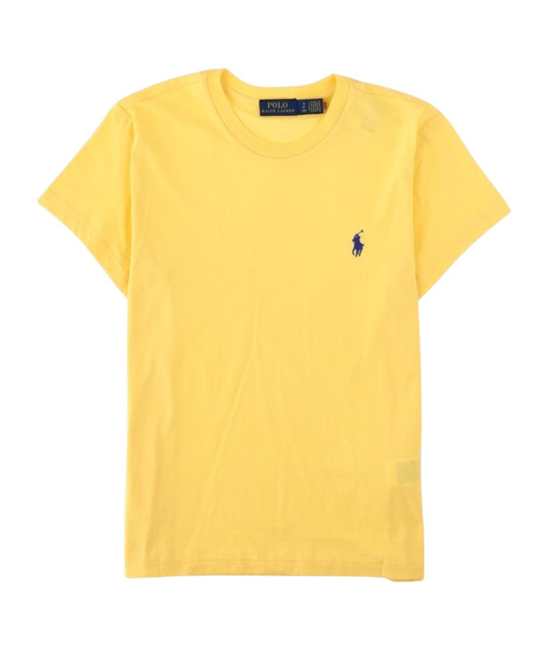 POLO RALPH LAUREN Желтая хлопковая футболка, фото 1