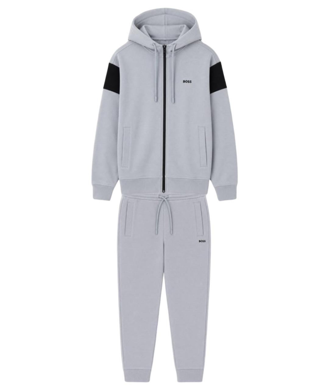 HUGO BOSS Серый хлопковый спортивный костюм, фото 1