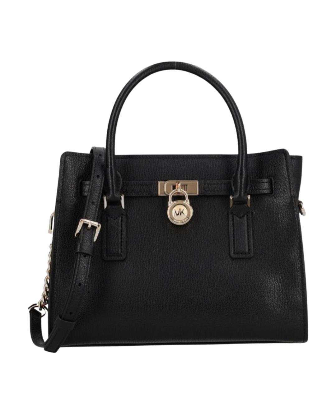 MICHAEL KORS Черная кожаная сумка с короткими ручками, фото 1