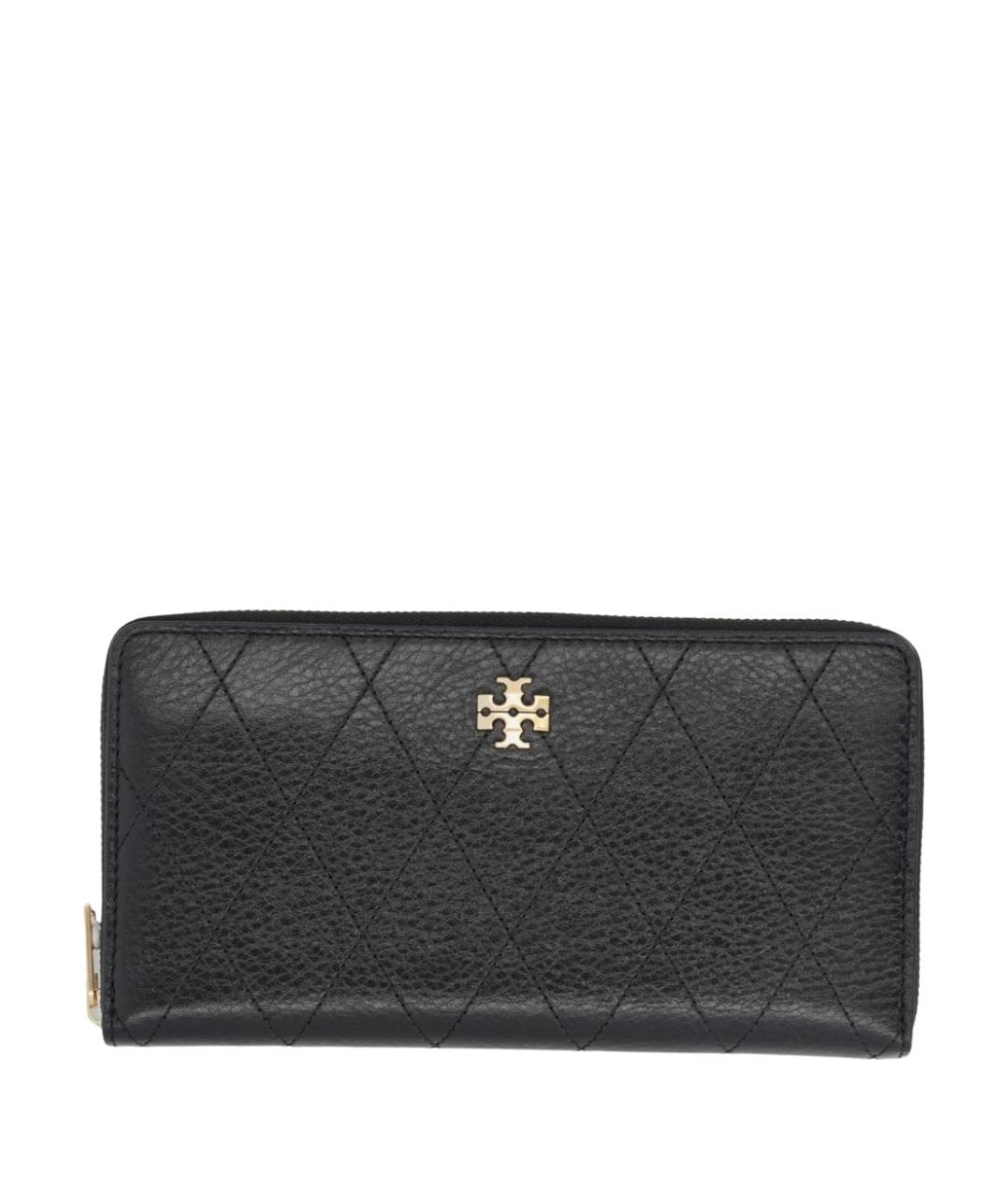 TORY BURCH Черный кожаный кошелек, фото 1