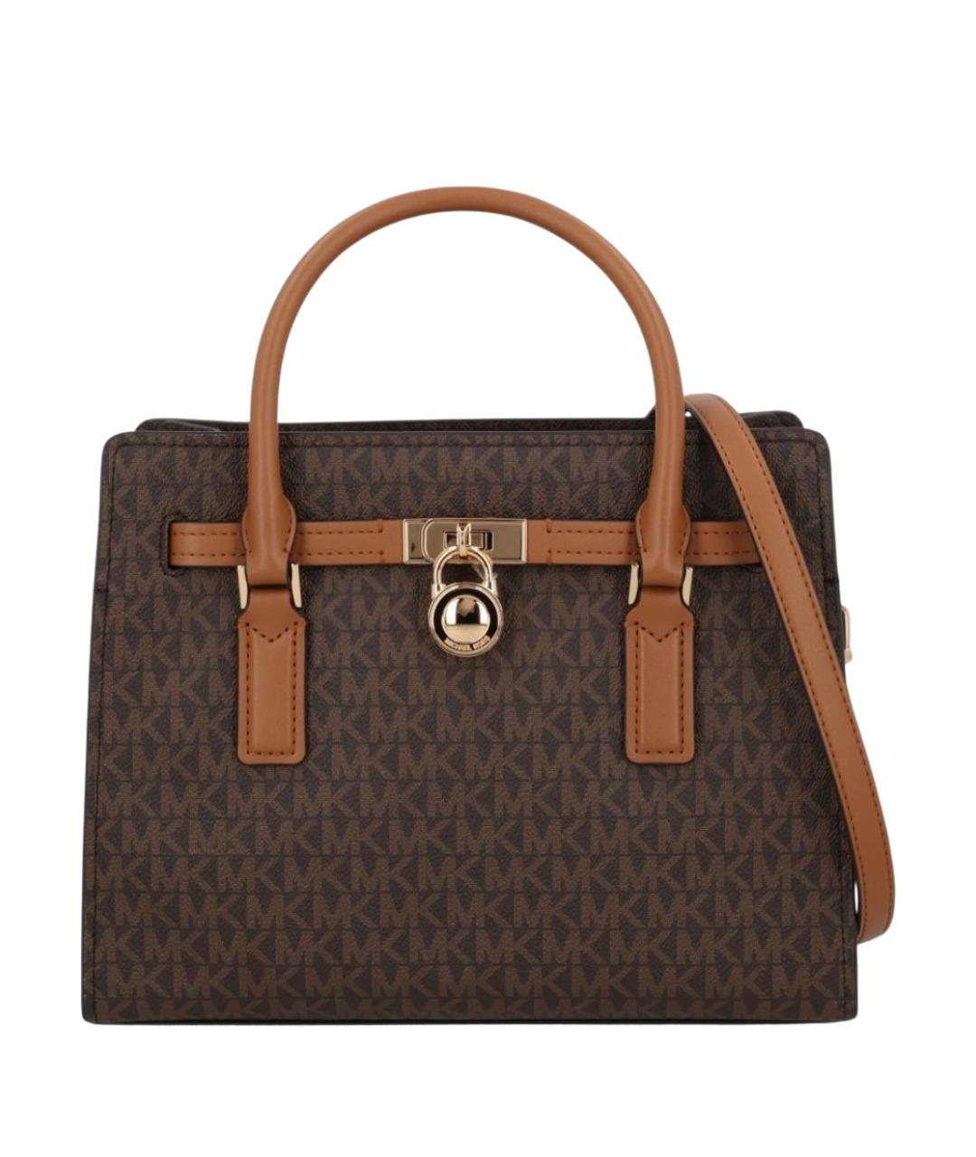 MICHAEL KORS Коричневая сумка с короткими ручками из искусственной кожи, фото 1