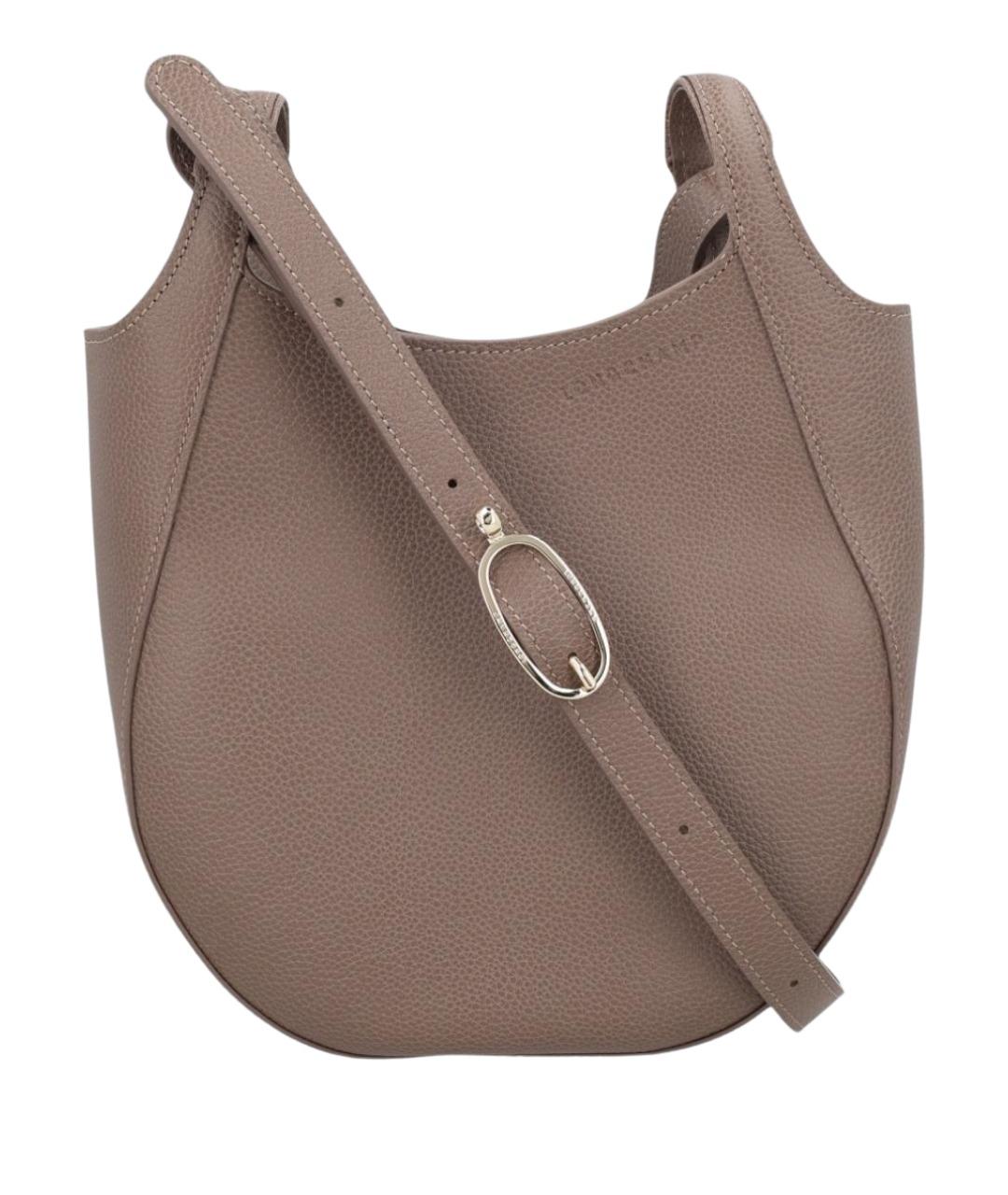 LONGCHAMP Бежевая кожаная сумка тоут, фото 1