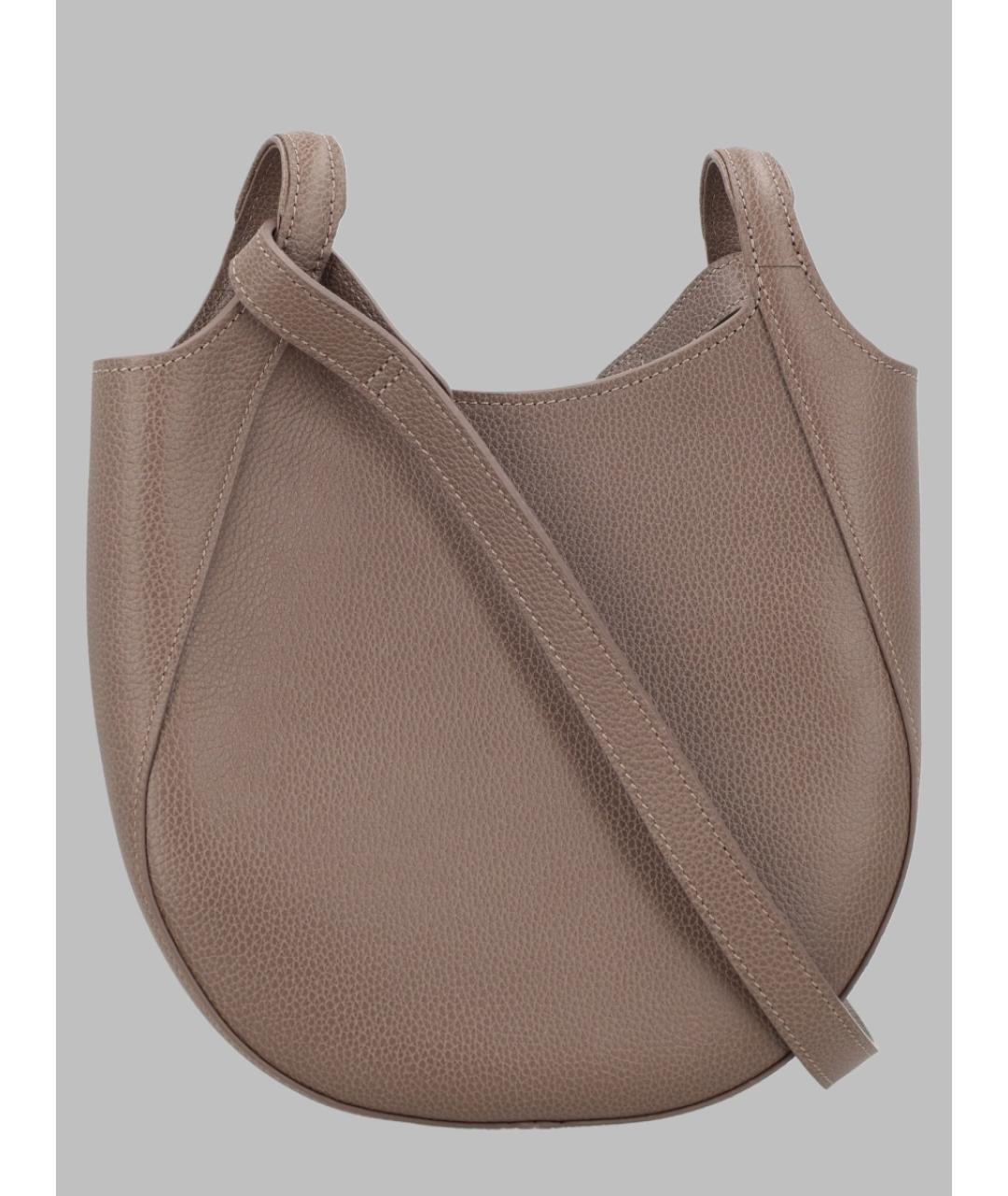 LONGCHAMP Бежевая кожаная сумка тоут, фото 2