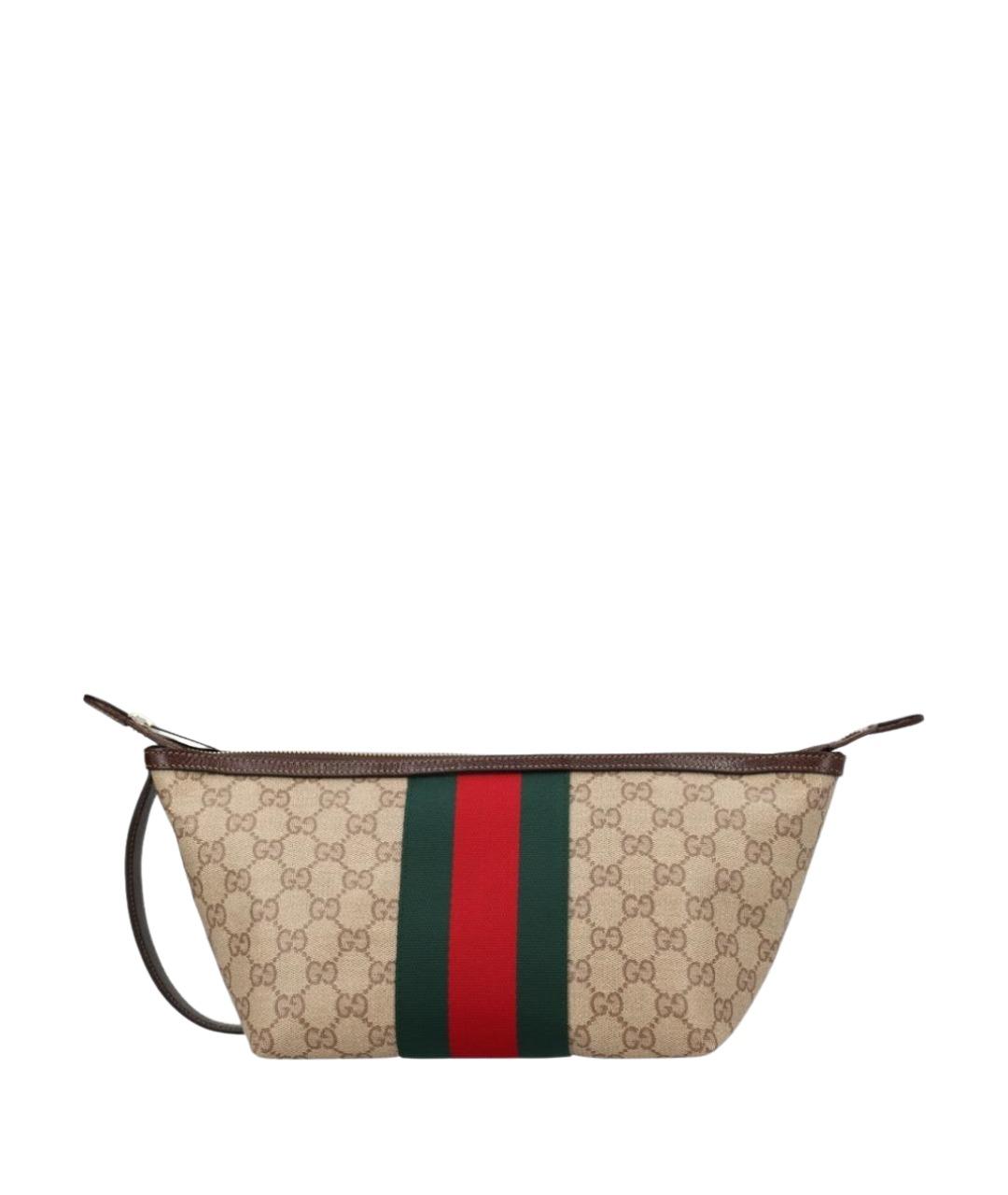 GUCCI Бежевая синтетическая сумка на плечо, фото 1