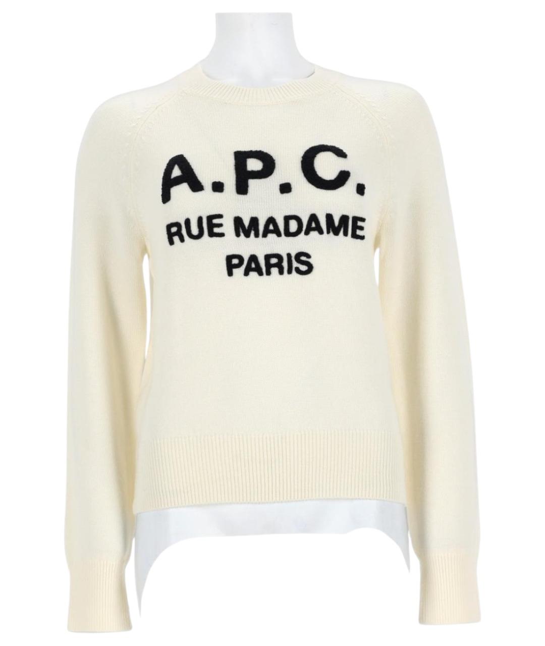 A.P.C. Белый шерстяной джемпер / свитер, фото 1