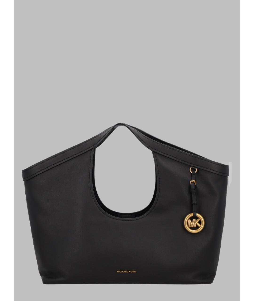 MICHAEL KORS Черная кожаная сумка тоут, фото 3