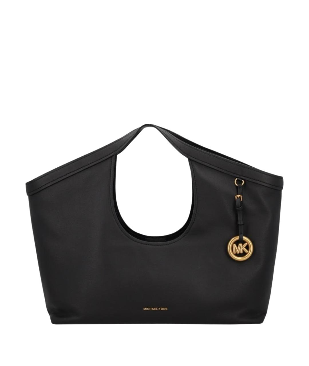 MICHAEL KORS Черная кожаная сумка тоут, фото 1