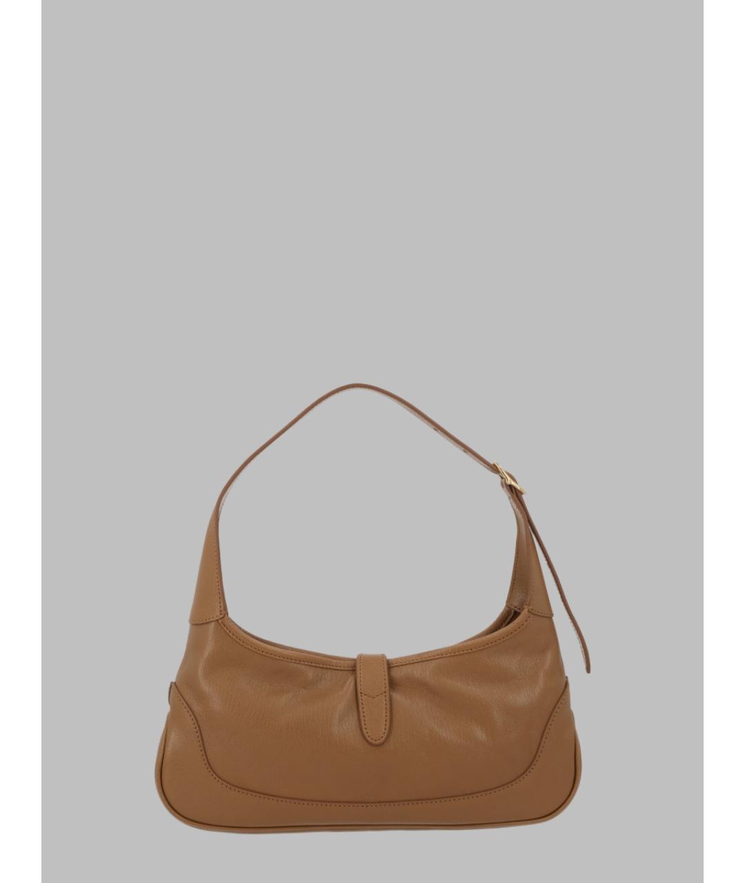 GUCCI Коричневая кожаная сумка через плечо, фото 2