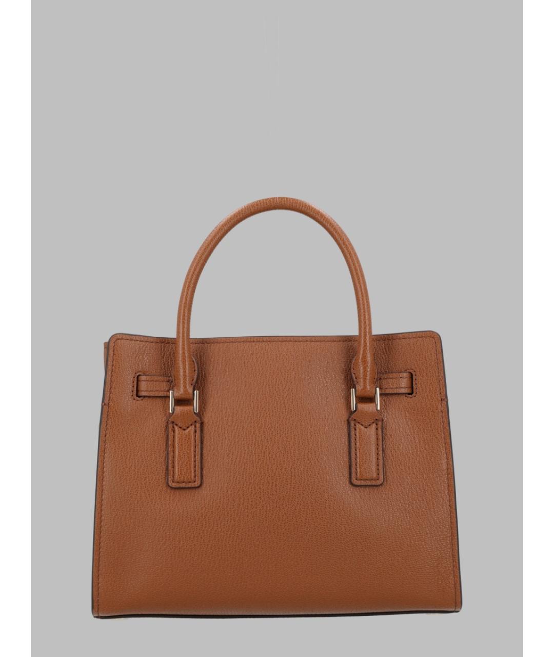 MICHAEL KORS Коричневая кожаная сумка с короткими ручками, фото 2