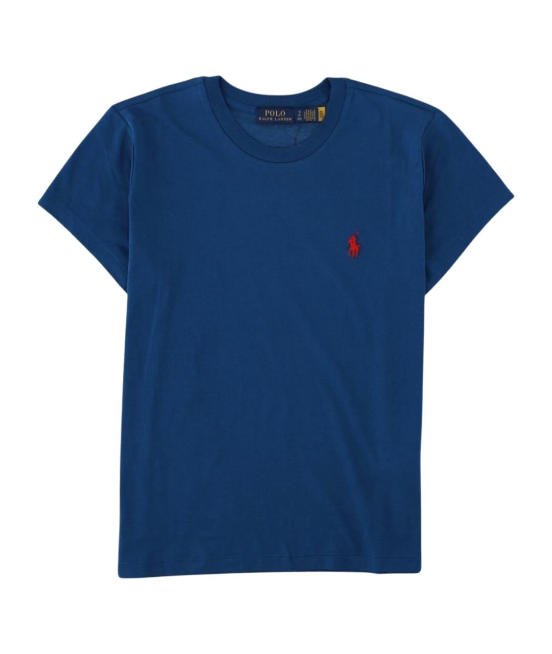 POLO RALPH LAUREN Синяя хлопковая футболка, фото 1