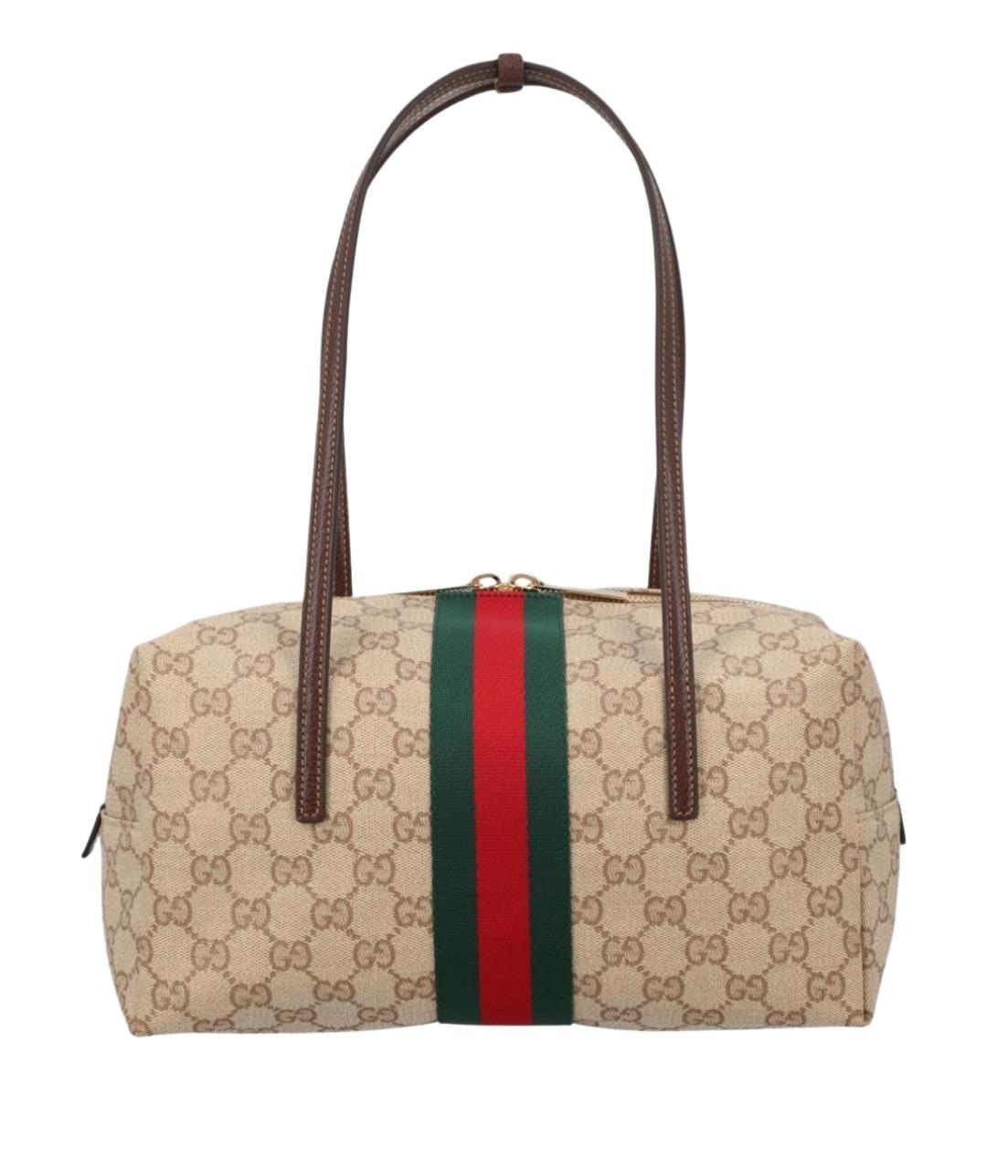 GUCCI Бежевая хлопковая сумка через плечо, фото 1