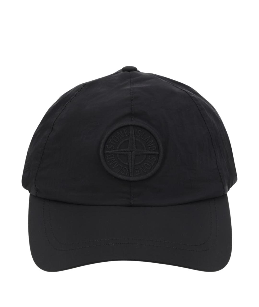 STONE ISLAND Черная синтетическая кепка/бейсболка, фото 1