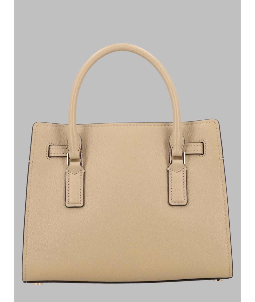 MICHAEL KORS Бежевая кожаная сумка с короткими ручками, фото 2