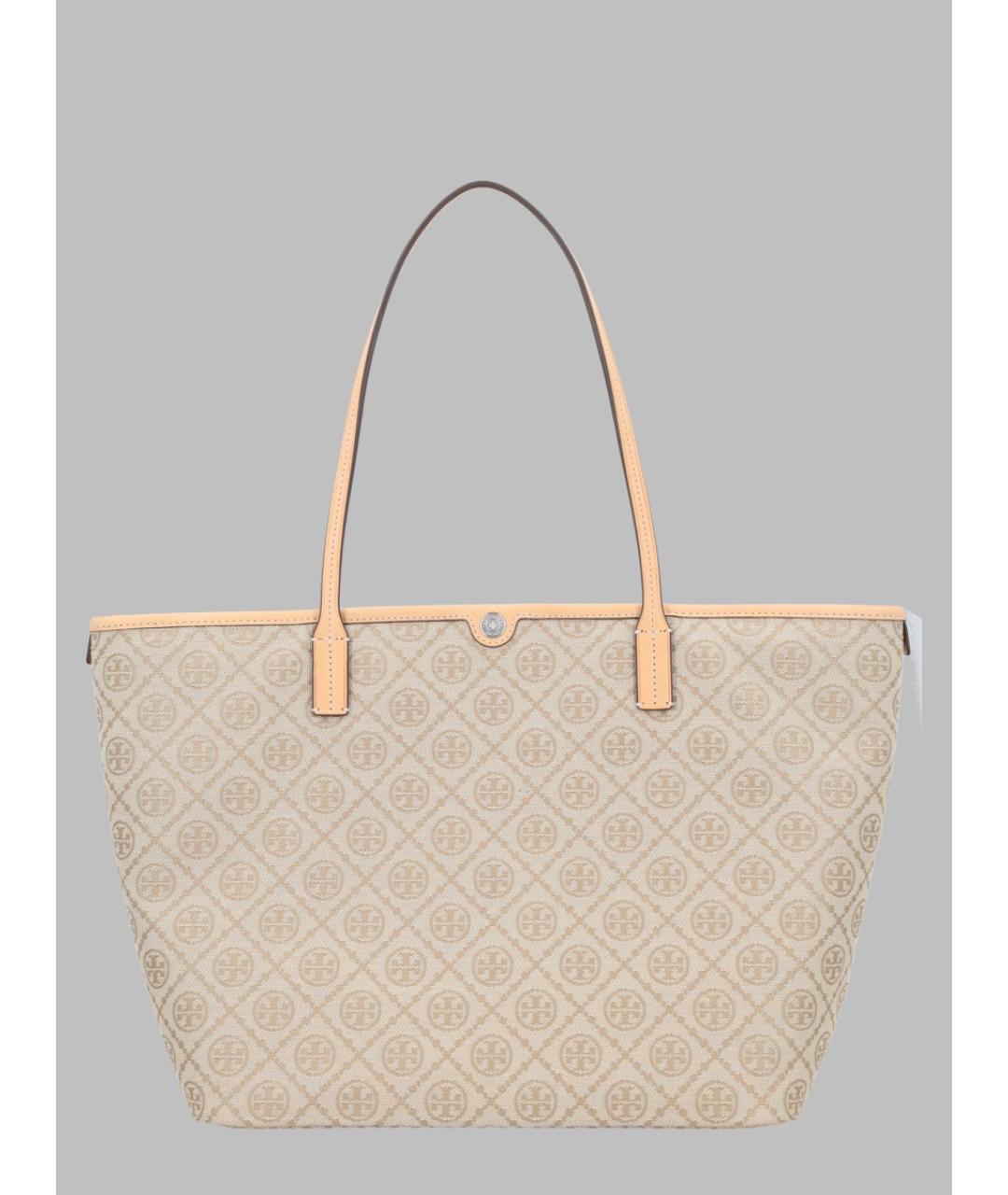 TORY BURCH Бежевая хлопковая сумка тоут, фото 3
