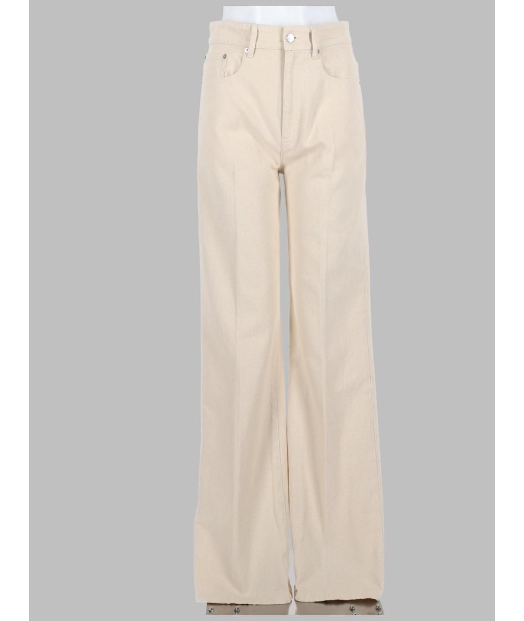 A.P.C. Белые хлопковые прямые джинсы, фото 3