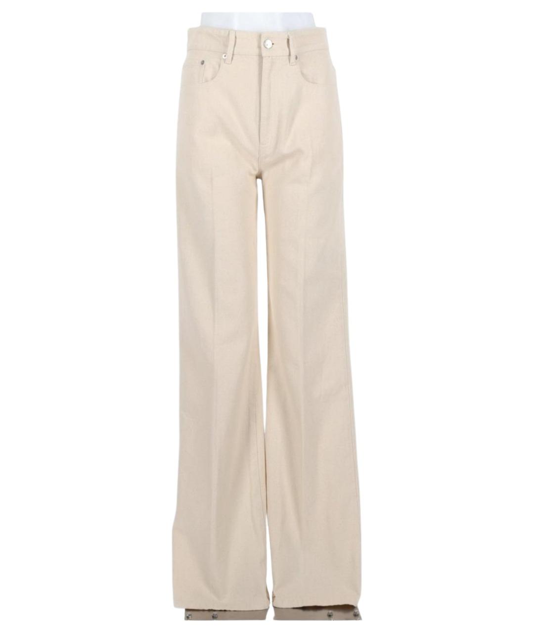 A.P.C. Белые хлопковые прямые джинсы, фото 1
