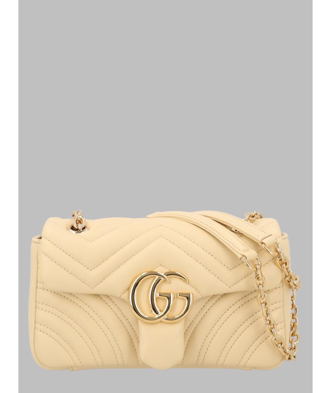 GUCCI Желтая кожаная сумка через плечо, фото 3