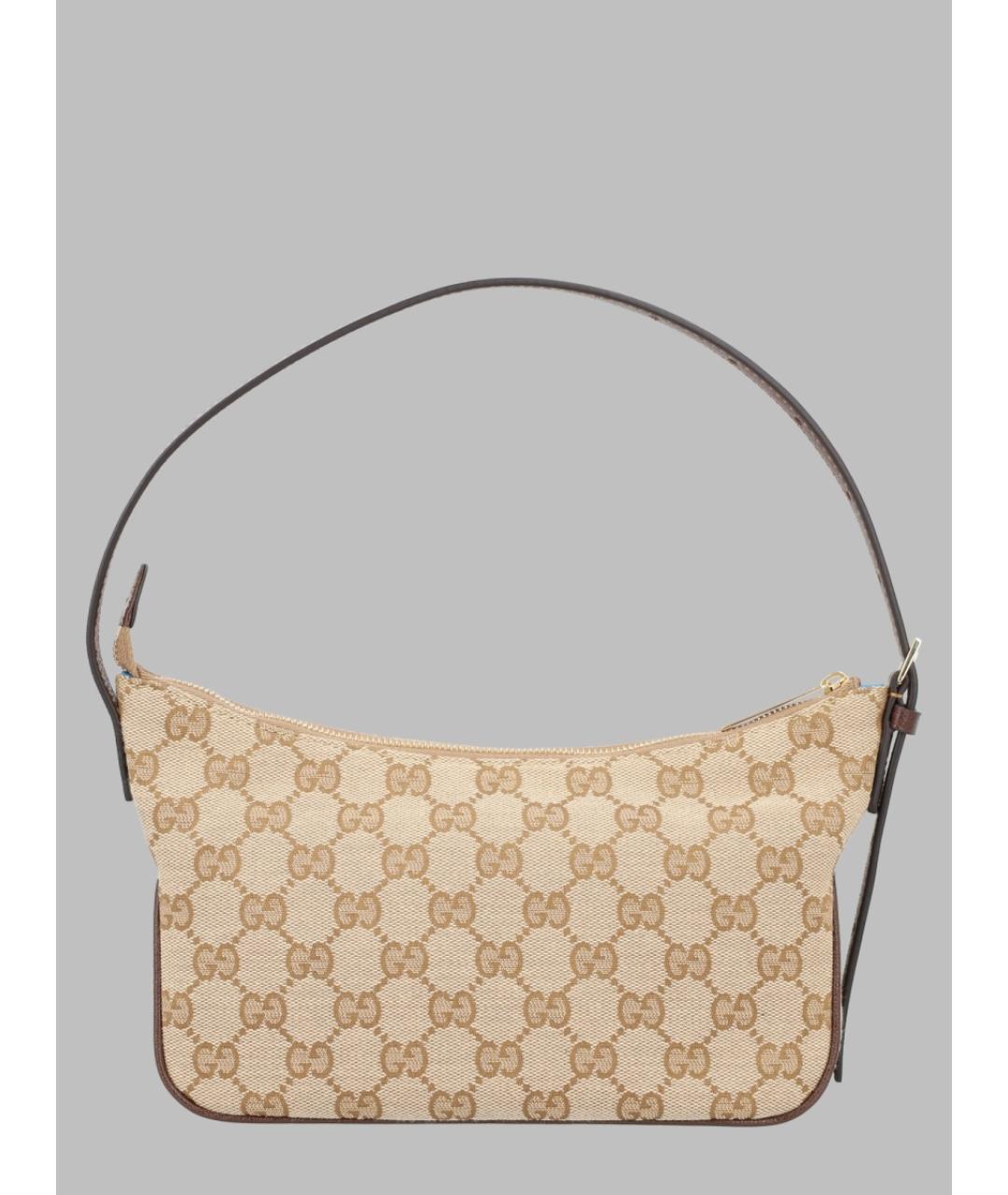 GUCCI Бежевая тканевая сумка через плечо, фото 2