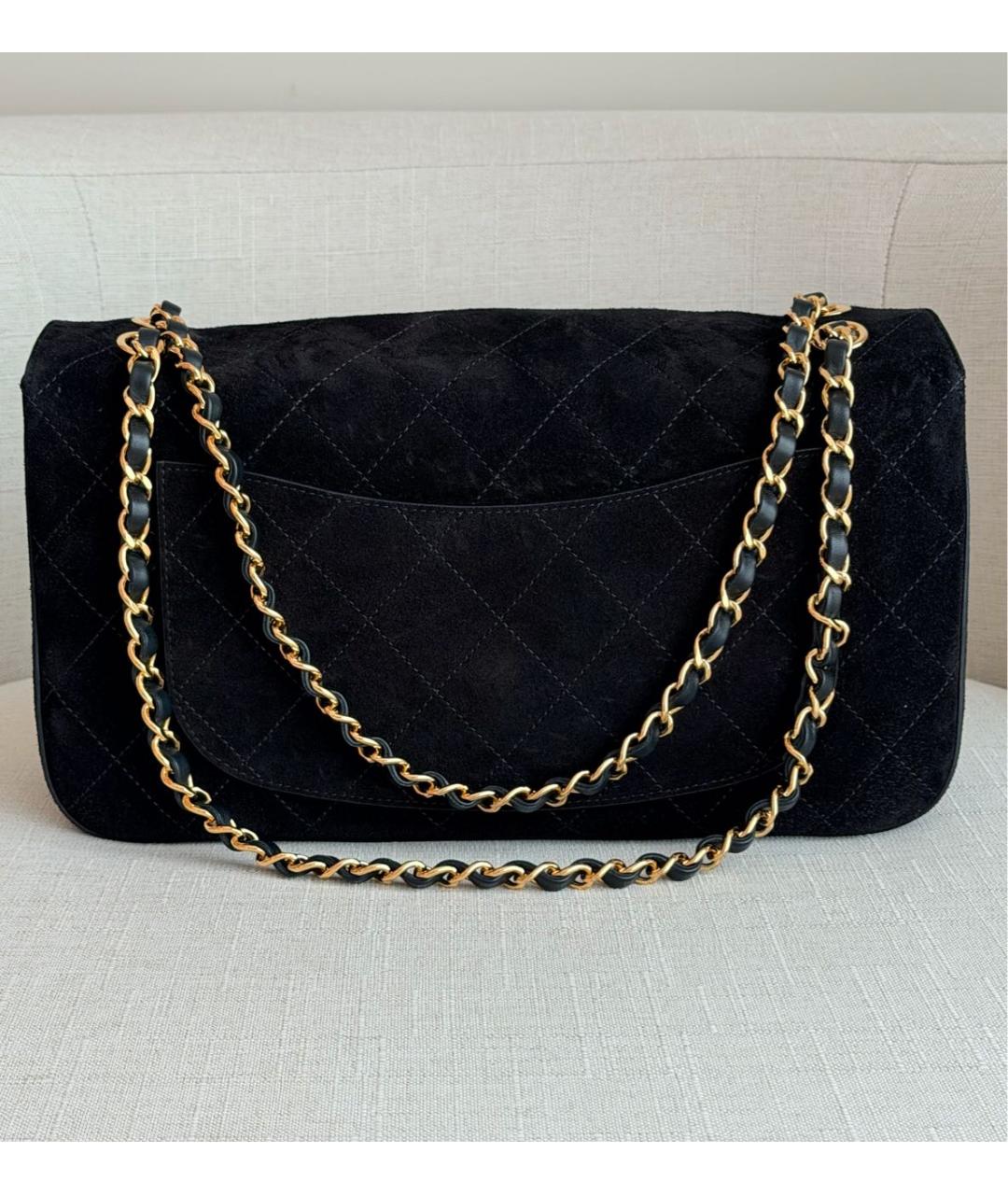 CHANEL Черная замшевая сумка через плечо, фото 2